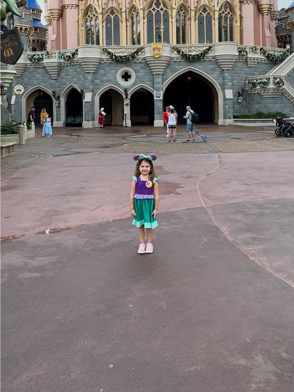 Little Mermaid Etsy Girls Purple and Green Princess Dress.